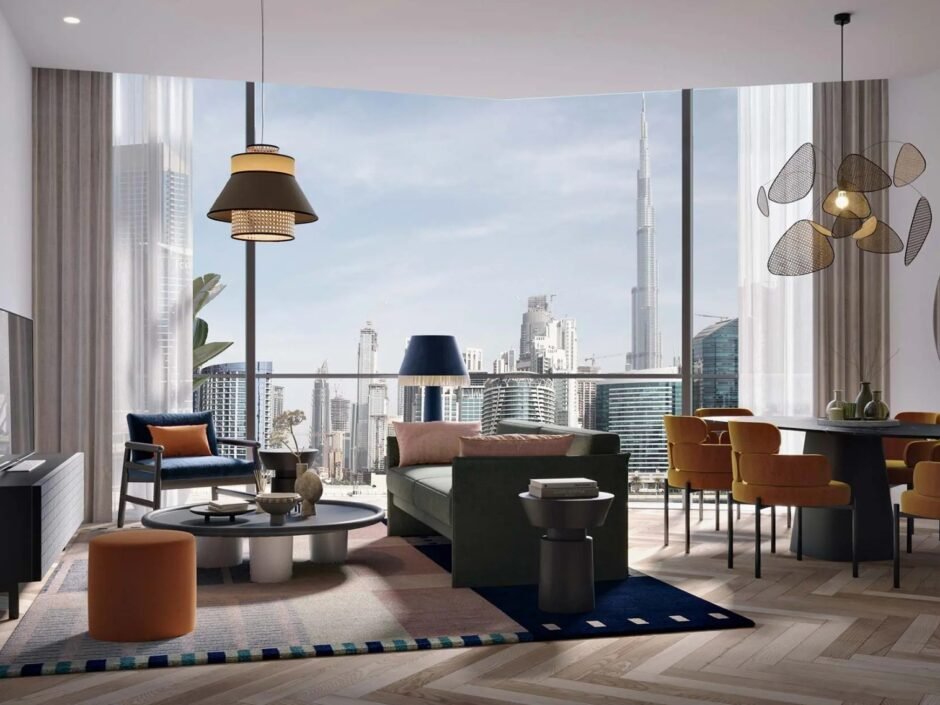 Studio apartments in Peninsula Three under construction, Business Bay, Dubai
