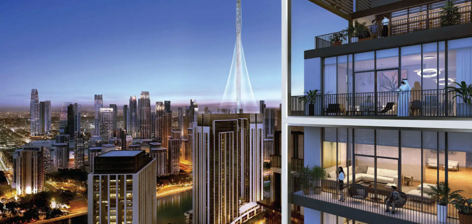 Apartment 1 br in a complex under construction, Creek Edge project, Creek Harbour, Dubai