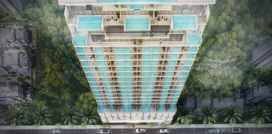 Duplex 3 br + pool by developer, Sky Living project, JVC, Dubai